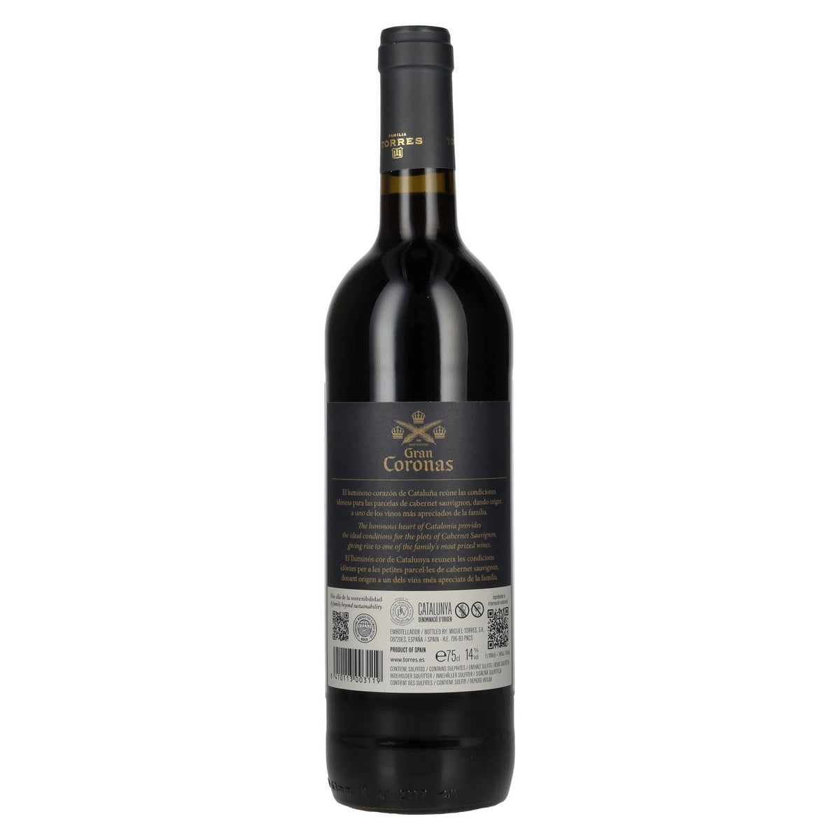 Torres Gran Coronas Cabernet Sauvignon Reserva 2022 14% Vol. 0,75l