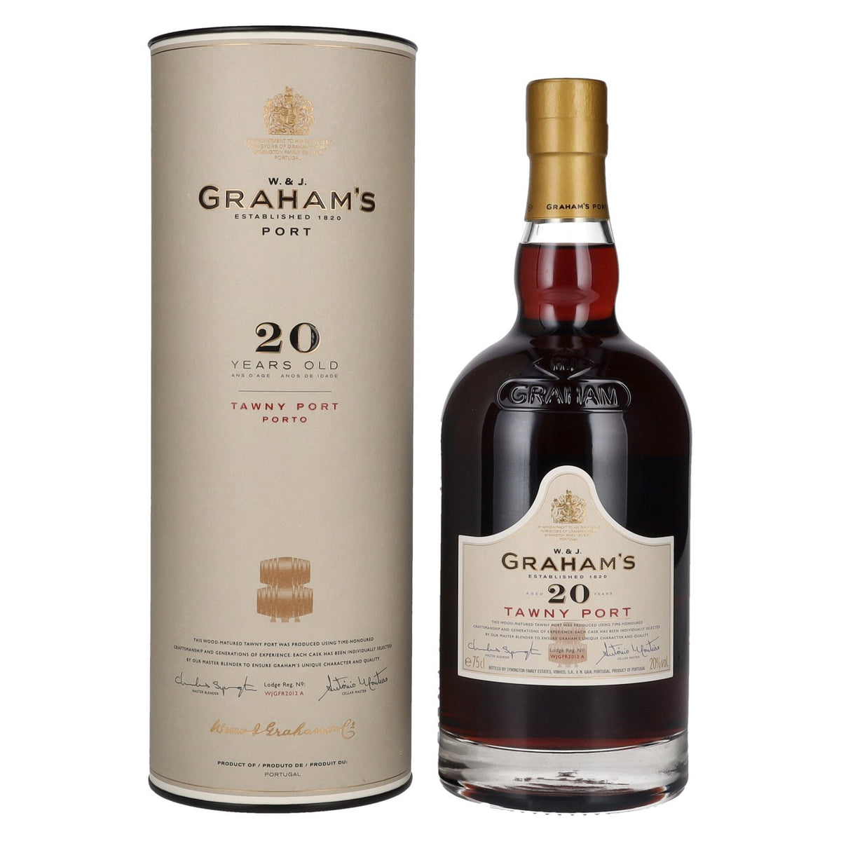 W. &amp; J. Graham's Tawny Port 20 Years Old 20% vol. 0,75 l in geschenkverpakking