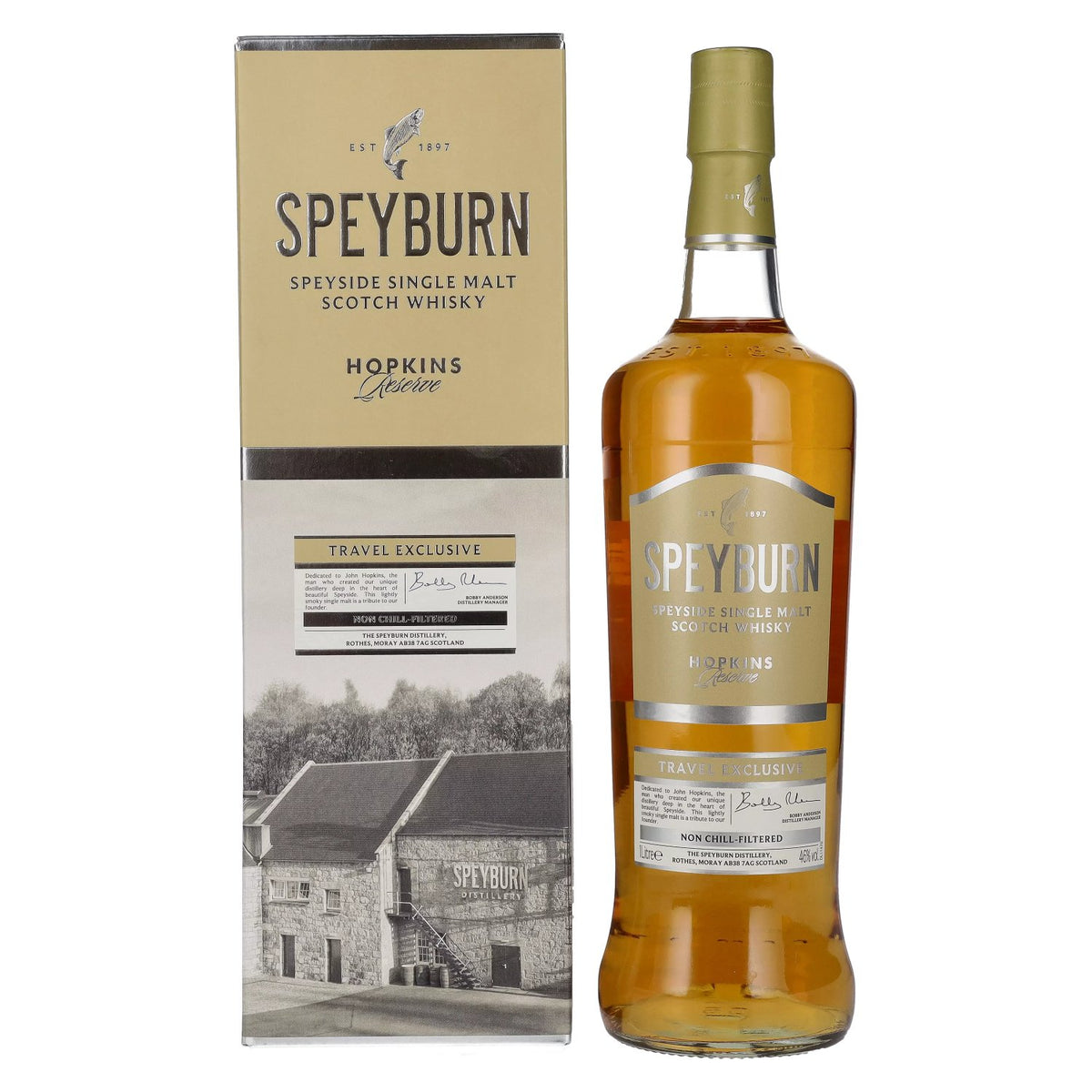 Speyburn HOPKINS RESERVE Speyside Single Malt TRAVEL EXCLUSIVE 46% Vol. 1l in Geschenkbox