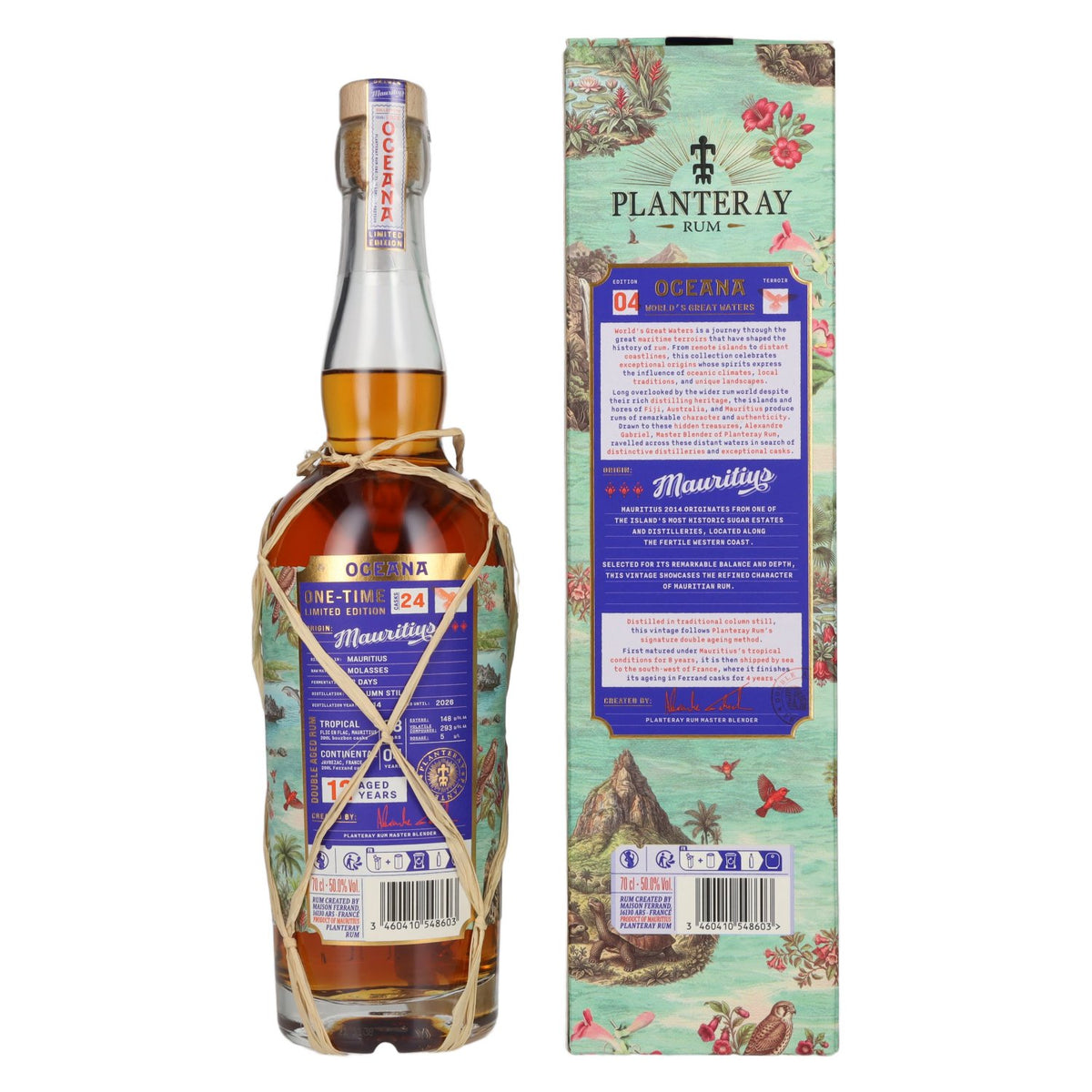 Planteray Rum MAURITIUS ONE-TIME Oceana Collection Limited Edition 2014 50% Vol. 0,7l in Geschenkbox
