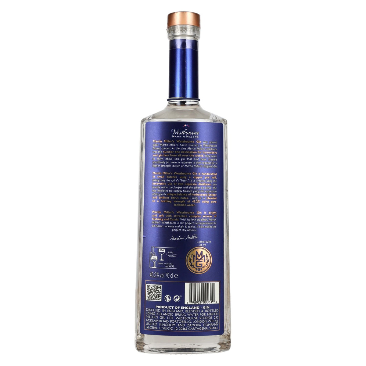 Martin Miller's WESTBOURNE Small Batch Strength Gin, 45,2 % vol., 0,7 l