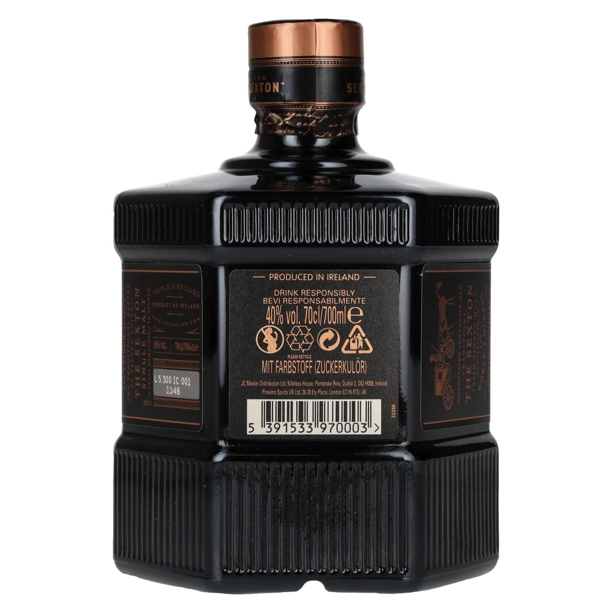 The Sexton Single Malt Irish Whiskey 40% ABV 0.7l