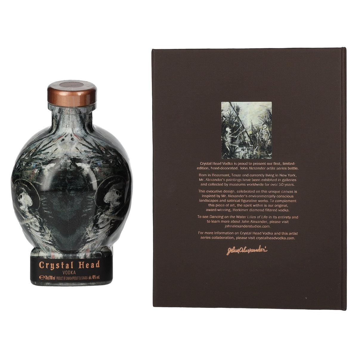 Crystal Head Wodka John Alexander Artist Series 40% Vol. 0,7l in geschenkverpakking