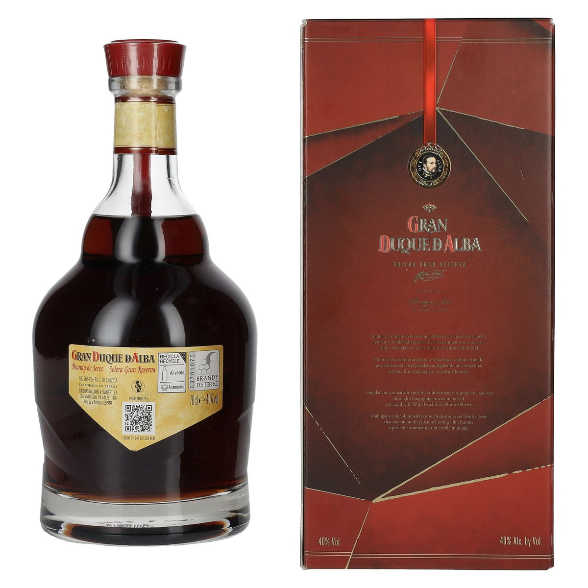 Gran Duque D'Alba Solera Gran Reserva Brandy de Jerez 40% vol. 0.7 l in a gift box