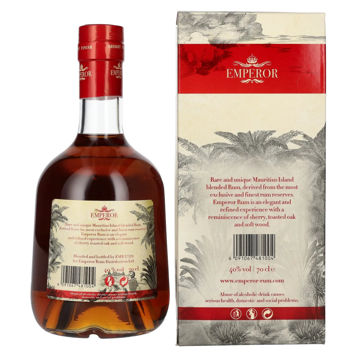 Emperor Mauritian Rum Aged Blend Sherry Finish 40% vol. 0,7 l in geschenkverpakking