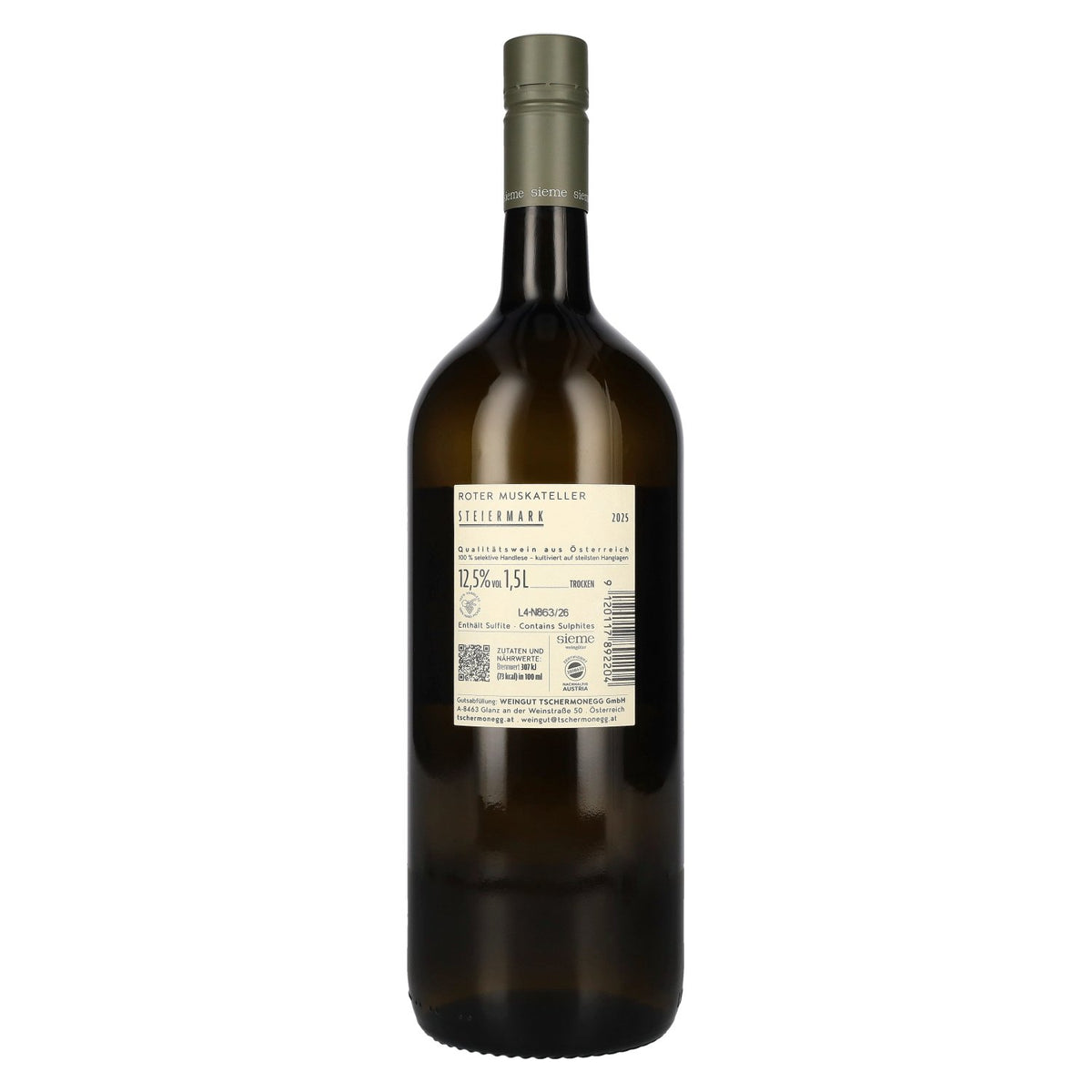 Tschermonegg Rode Muscat Stiermarken 2025 12,5% vol. 1,5 l