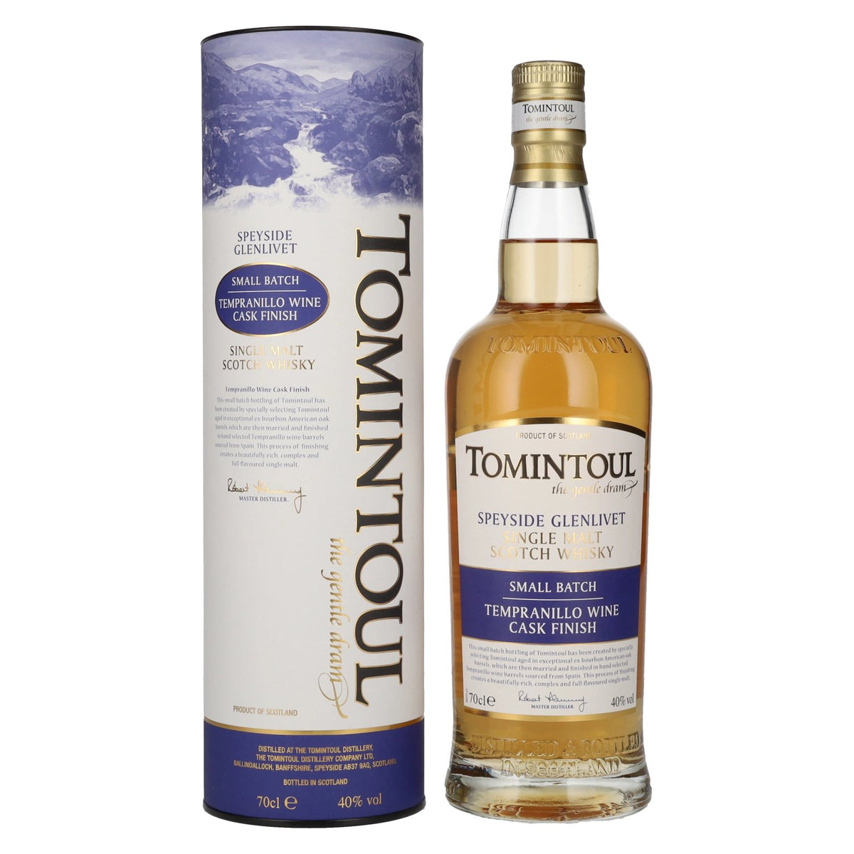 Tomintoul Small Batch Tempranillo Wine Cask Finish 40% Vol. 0,7l in Geschenkbox