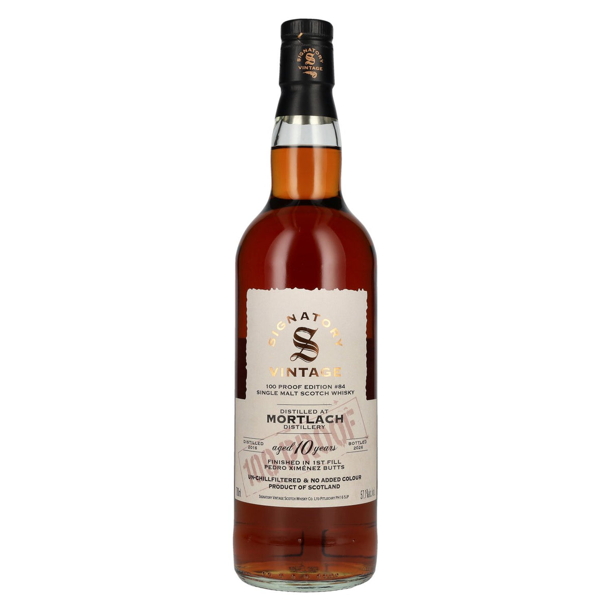 Signatory Vintage 100 Proof Edition Mortlach 10 Years Old Single Malt #84 2016 57.1% vol. 0.7 l