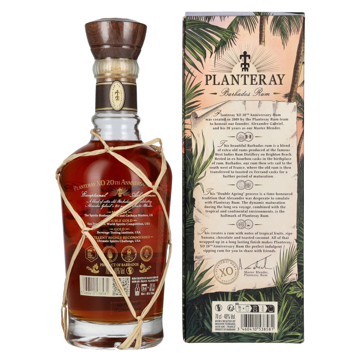 Planteray Rum BARBADOS XO 20th Anniversary 40% Vol. 0,7l in Geschenkbox