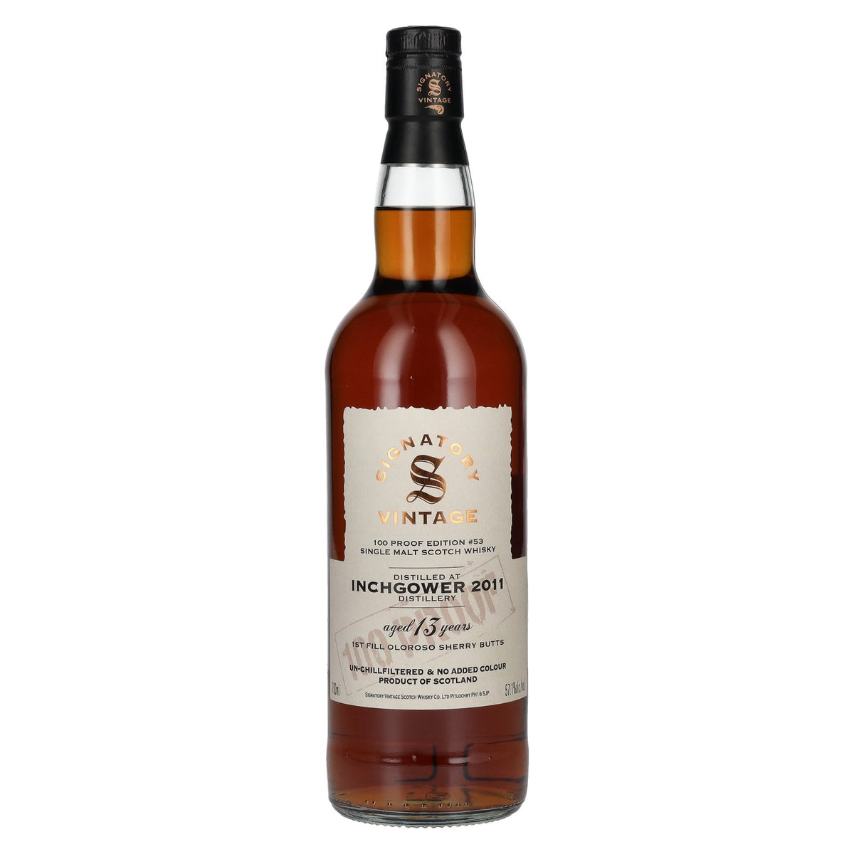 Signatory Vintage 100 Proof Edition Inchgower 13 Years Old Single Malt #53 2011 57.1% vol. 0.7 l
