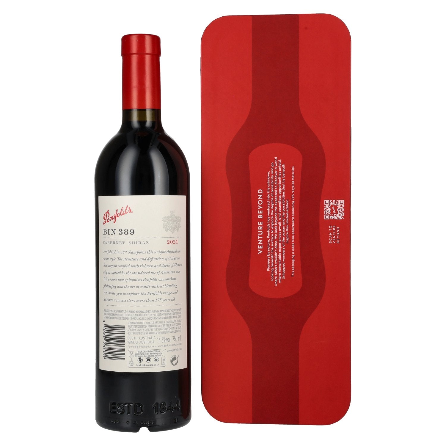 Penfolds BIN 389 Cabernet Shiraz 2021 14,5% Vol. 0,75l in Geschenkbox