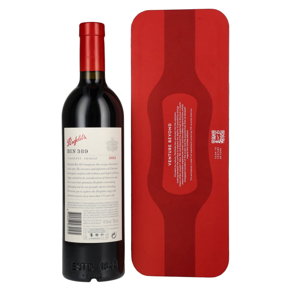 Penfolds BIN 389 Cabernet Shiraz 2021 14,5% Vol. 0,75l in Geschenkbox