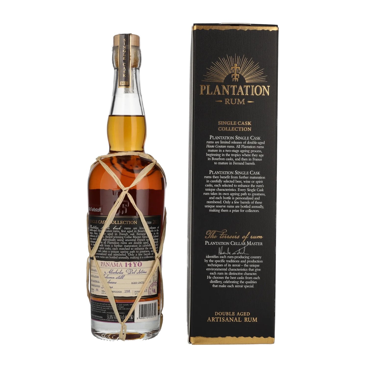 Plantation Rum PANAMA 14 Years Old Rye Whiskey Maturation Edition 2021 51,8% vol. 0,7l en coffret cadeau