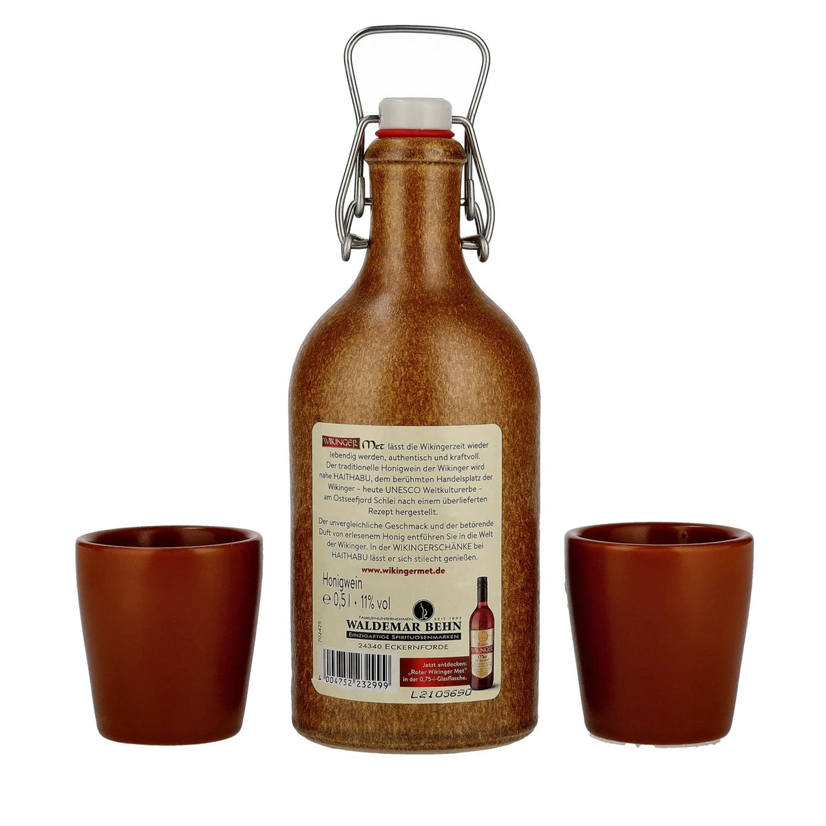 Wikinger Met Original 11% Vol. 0,5l im Tonkrug mit 2 Tonbechern