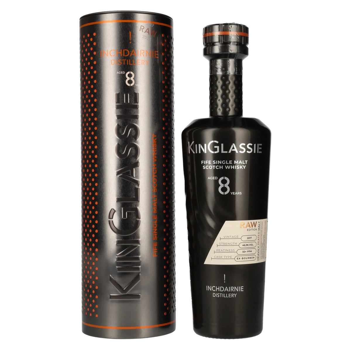 Inchdairnie KinGlassie 8 Years Old Raw Fife Single Malt Scotch Whisky 46,3% Vol. 0,7l in Blik