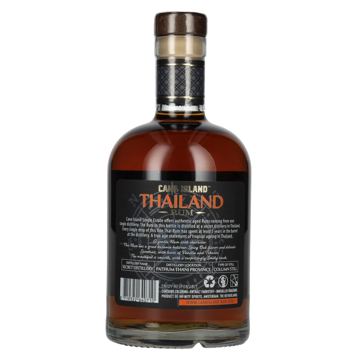 Cane Island THAILAND 5 Jaar Oude Single Estate Rum 43% Vol. 0,7l