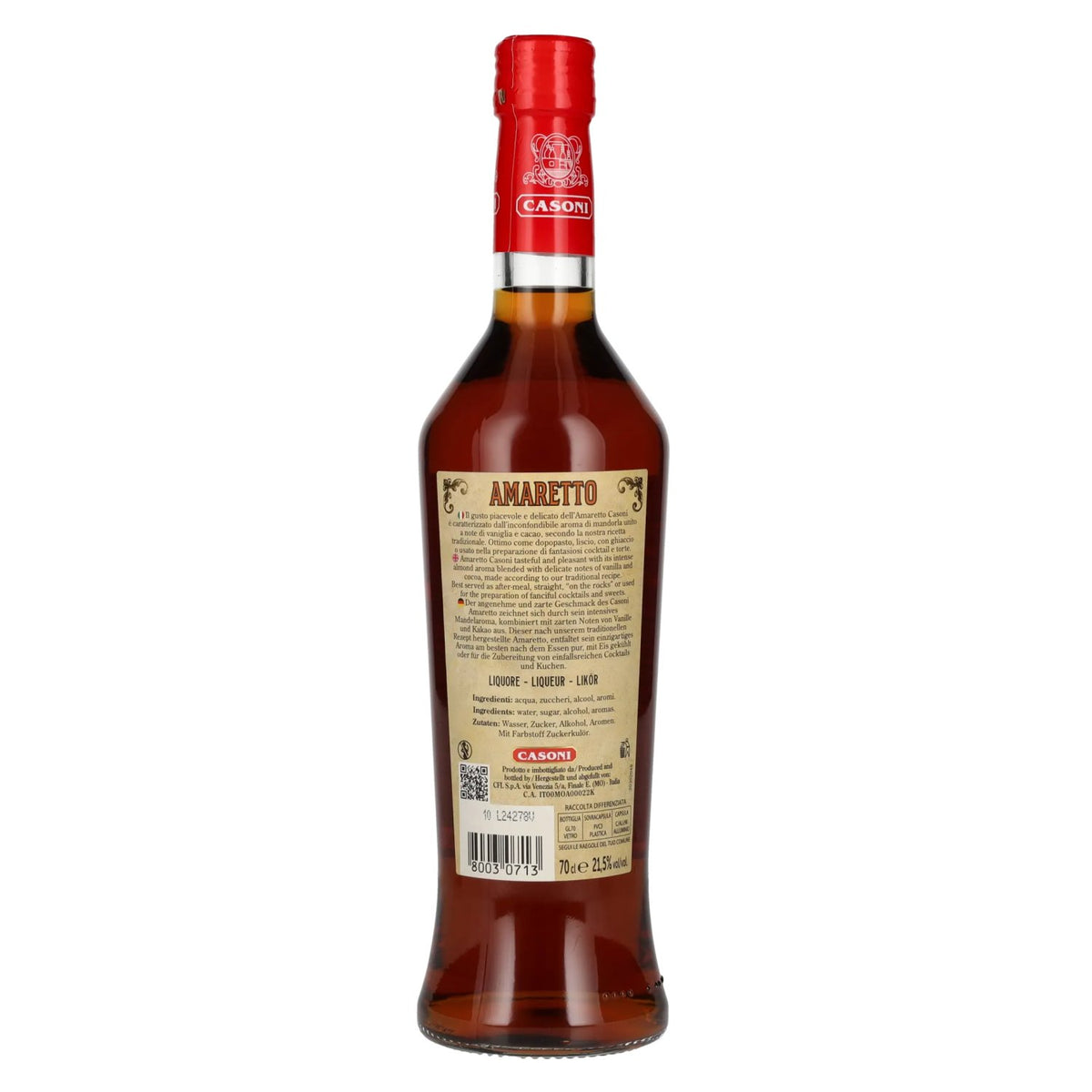 Casoni AMARETTO Liqueur 21.5% ABV 0.7l