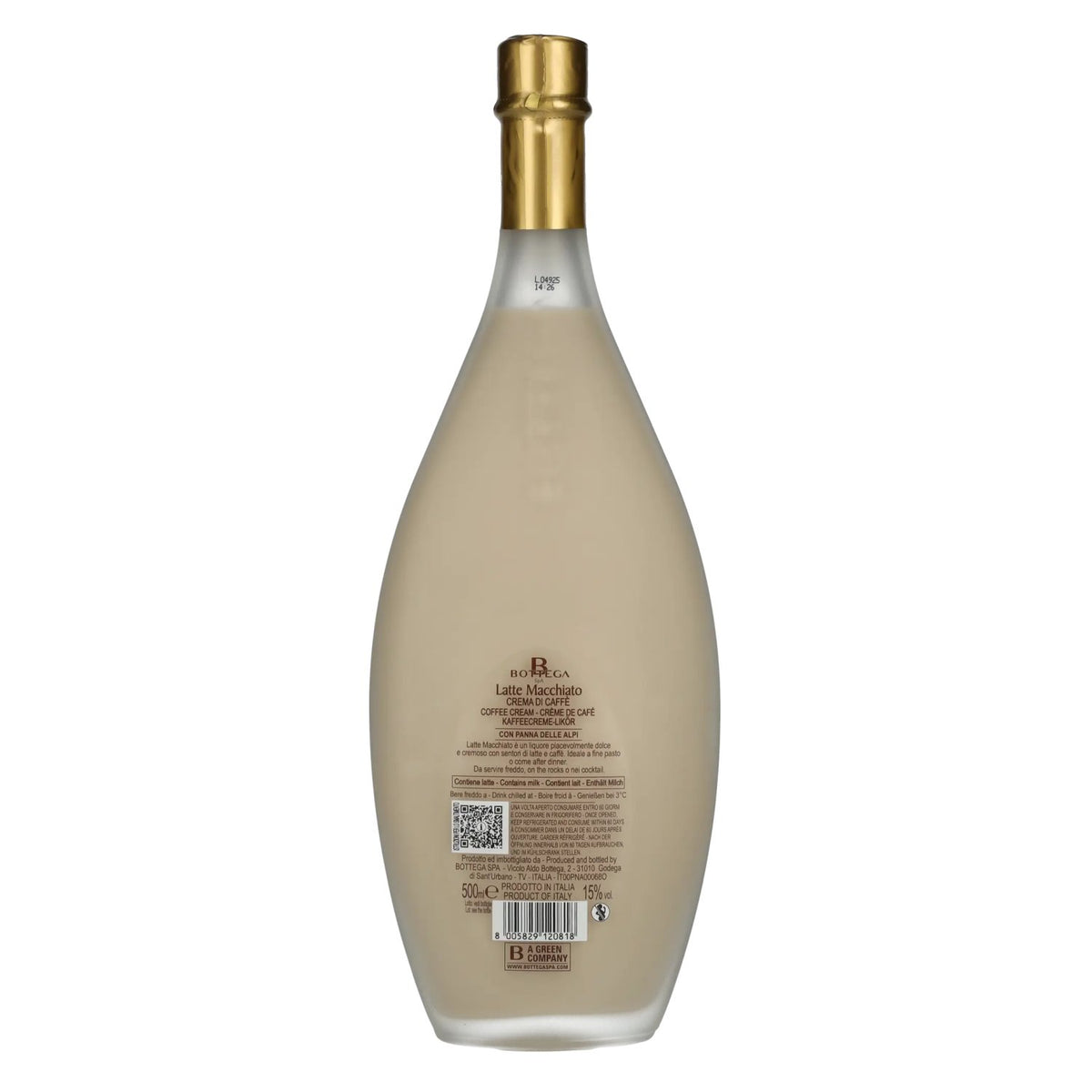 Bottega LATTE MACCHIATO Crema di Café e Grappa 15% Vol. 0,5l