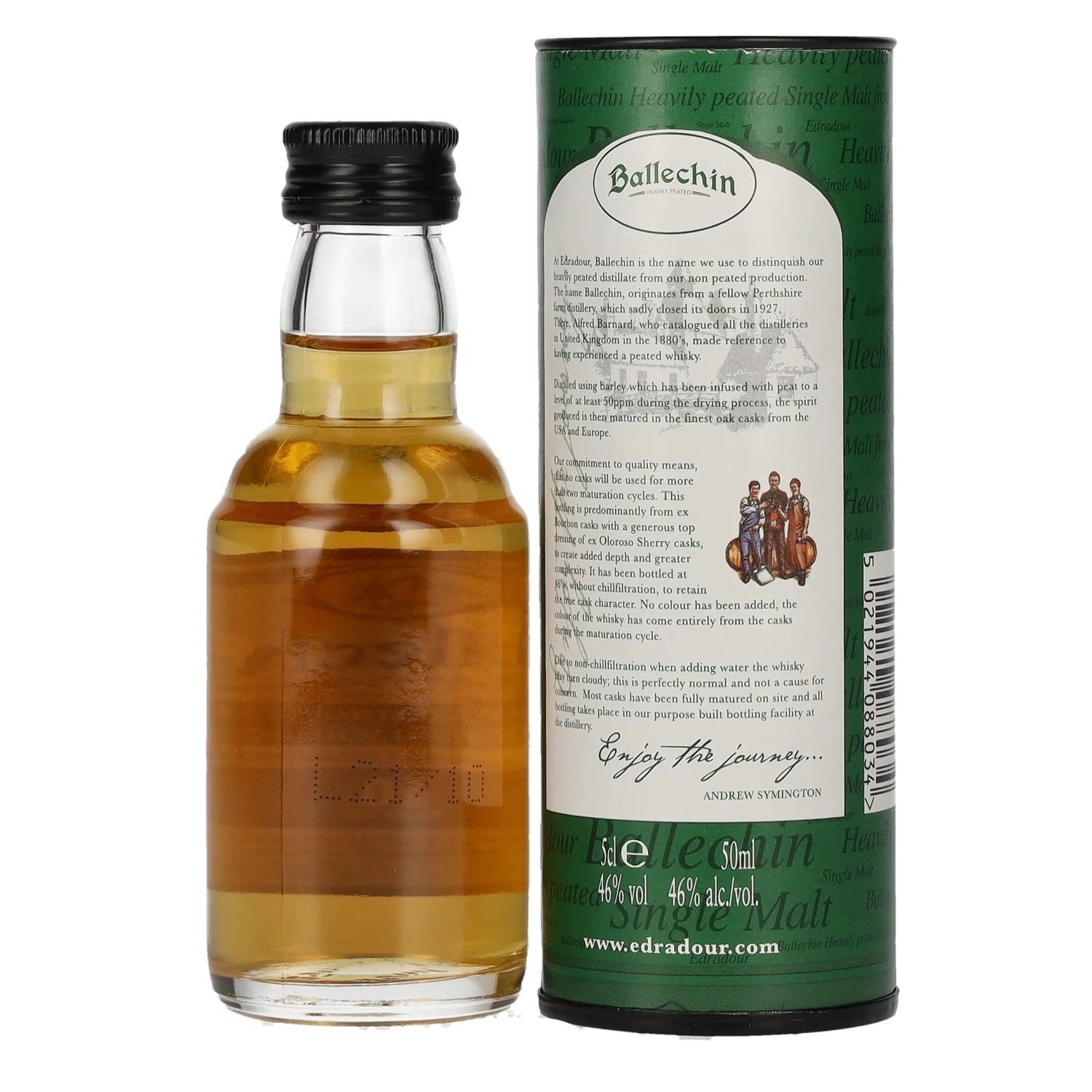 Edradour Ballechin 10 Years Old Highland Single Malt 46% Vol. 0,05l in gift box