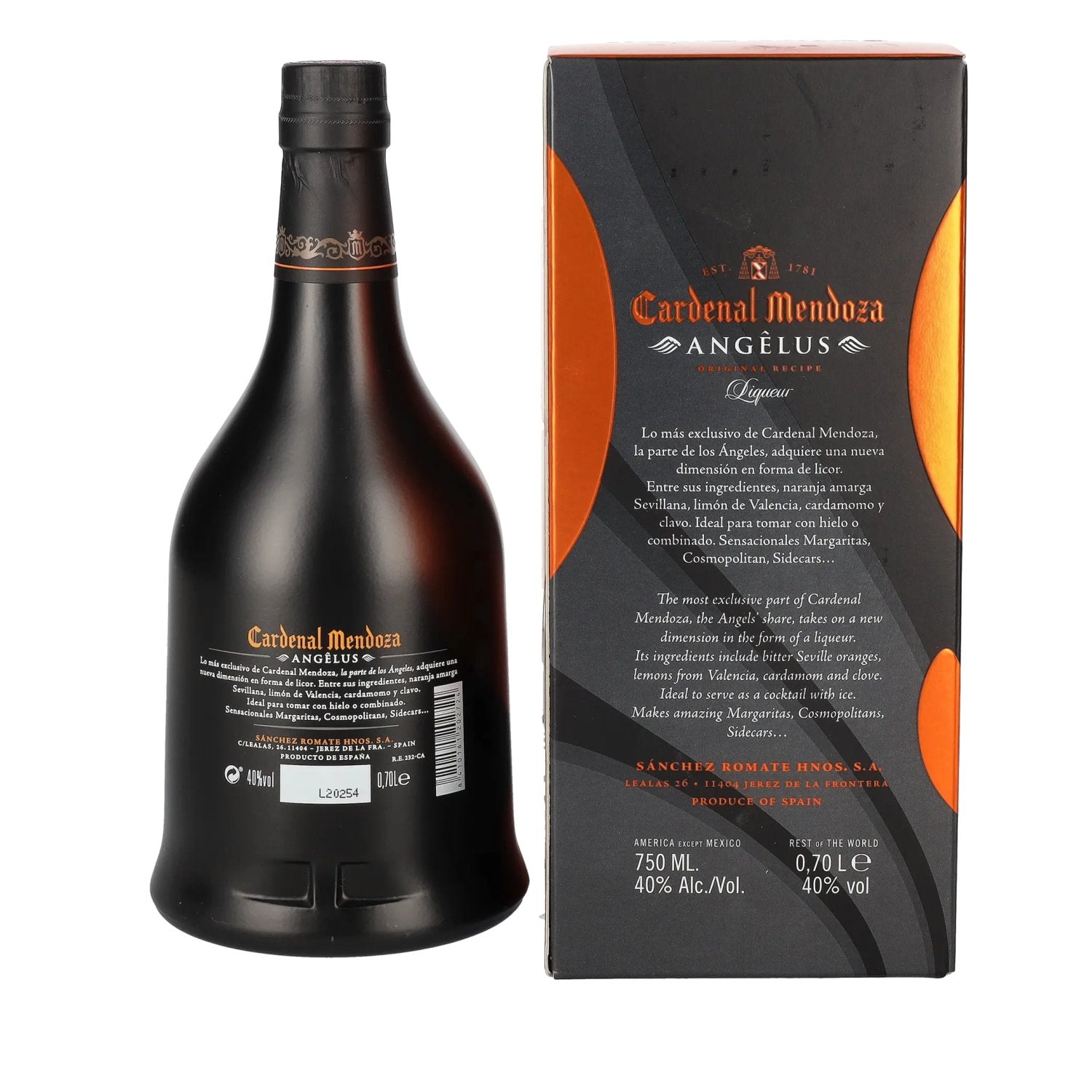 Cardenal Mendoza ANGÊLUS Original Recipe Liqueur 40% Vol. 0,7l in gift box