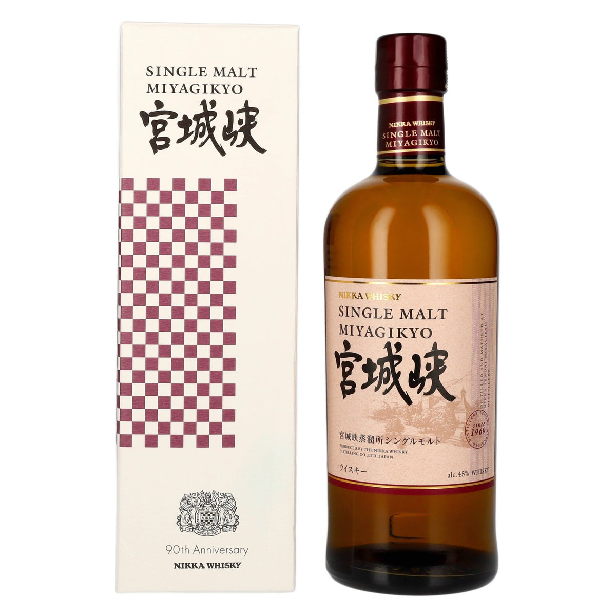 Nikka Miyagikyo Single Malt Whisky 90th Anniversary 45% vol. 0,7 l in geschenkverpakking