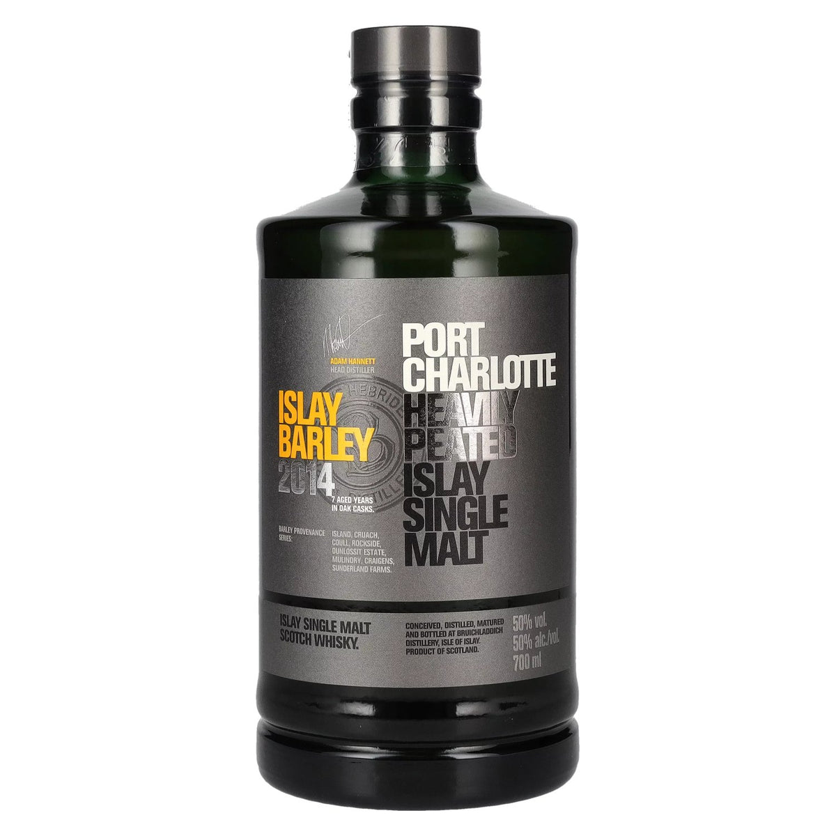 Port Charlotte ISLAY BARLEY Sterk geturfde Islay Single Malt 2014 50% vol. 0,7 l