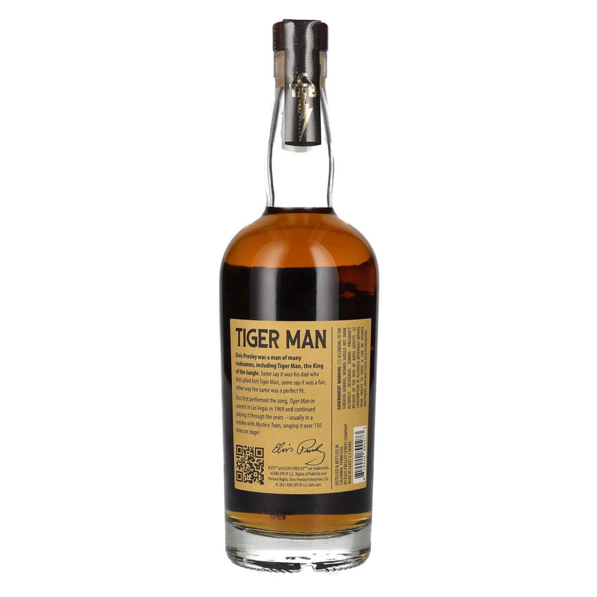 Elvis TIGER MAN Straight Tennessee Whiskey 45 % vol. 0,7 l