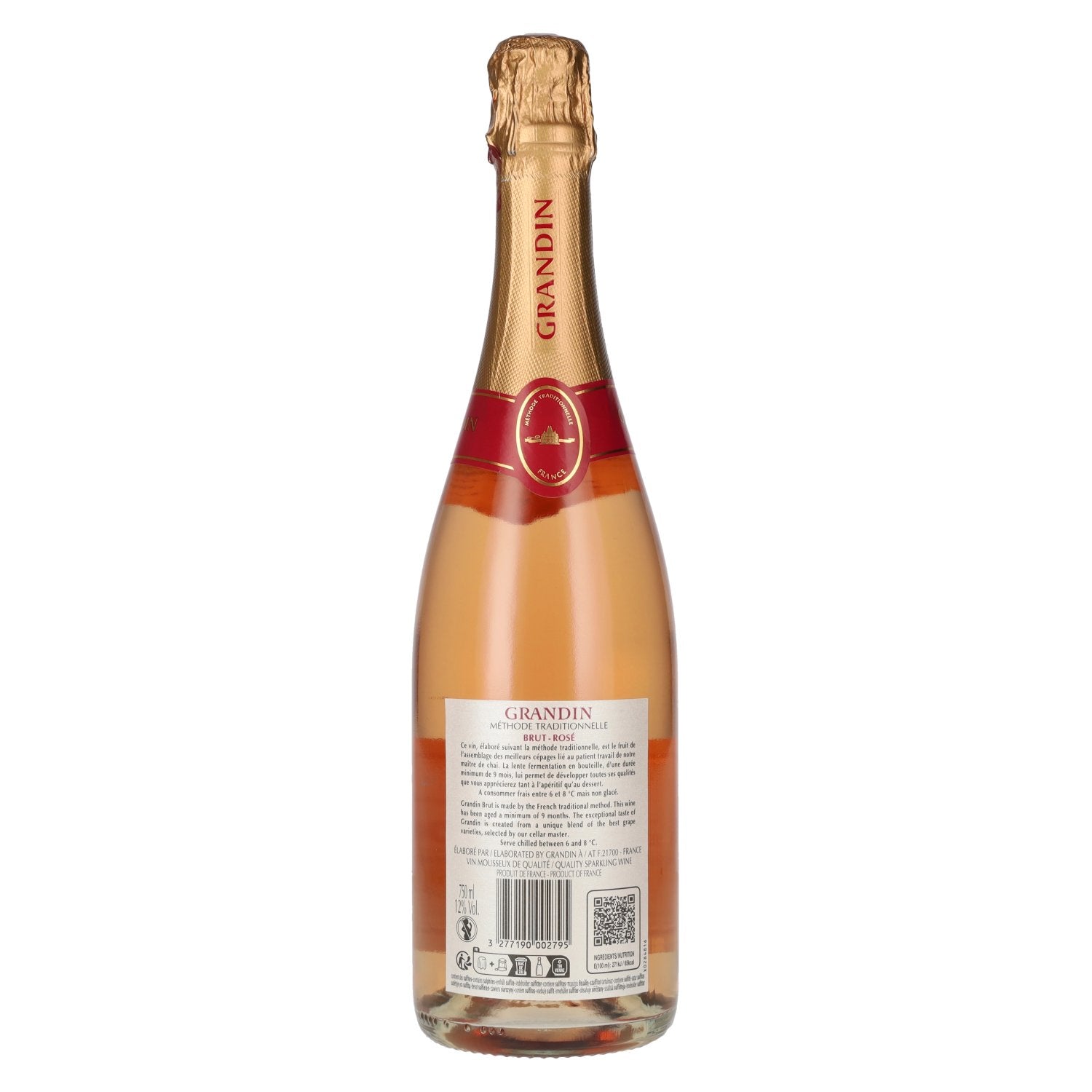 Grandin Brut Rosé Méthode Traditionnelle 12% Vol. 0,75l