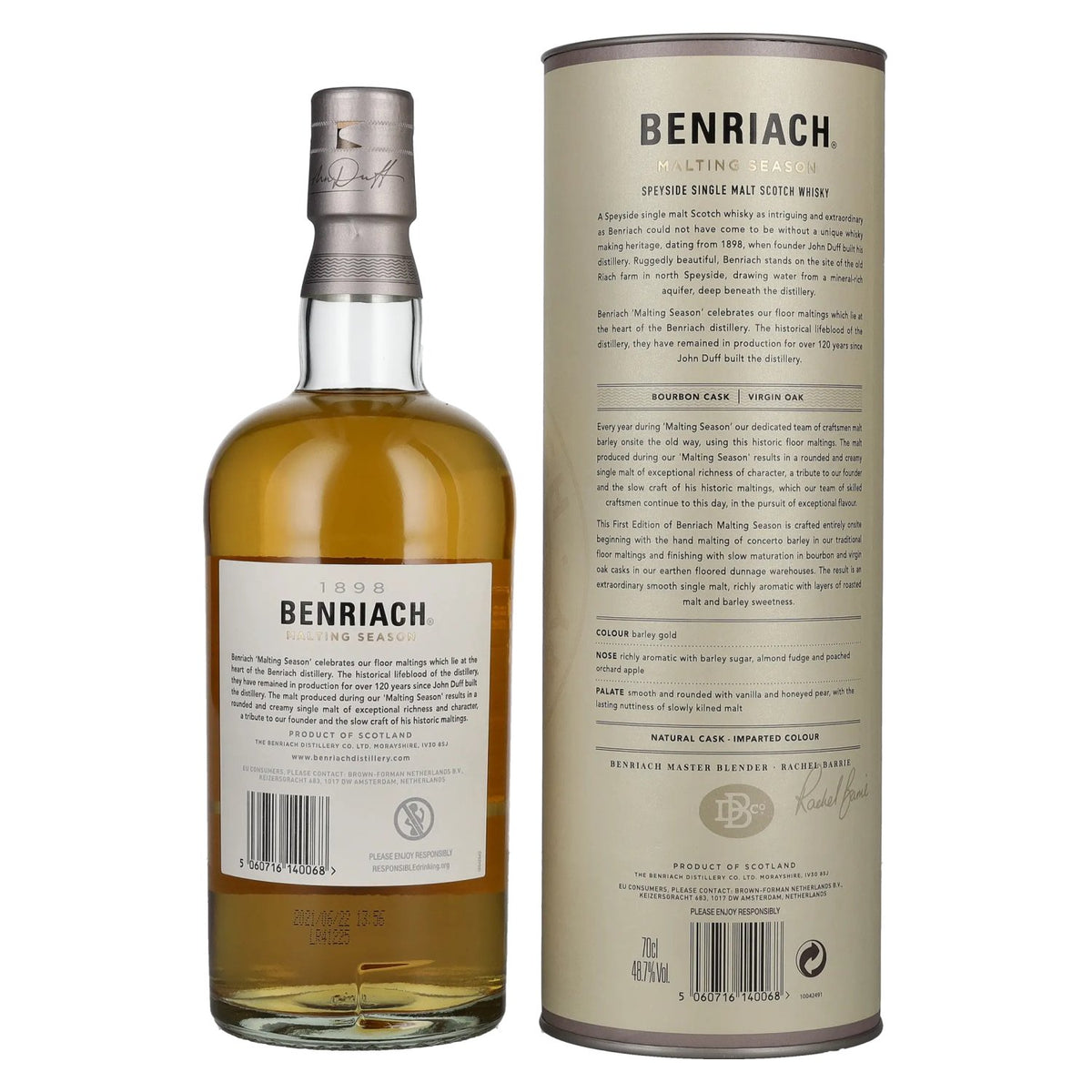 Benriach MALTING SEASON Speyside Single Malt 48,7% vol. 0,7l en boîte cadeau