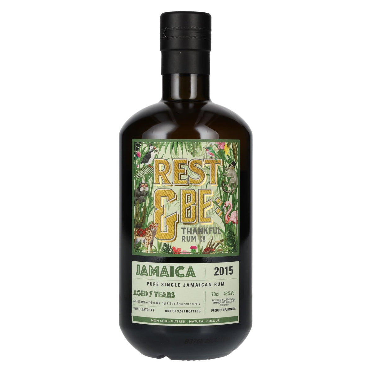 Rest &amp; Be Thankful JAMAICA Rhum pur jamaïcain single distillation, 7 ans d'âge, 2015 #2, 46 % vol., 0,7 l