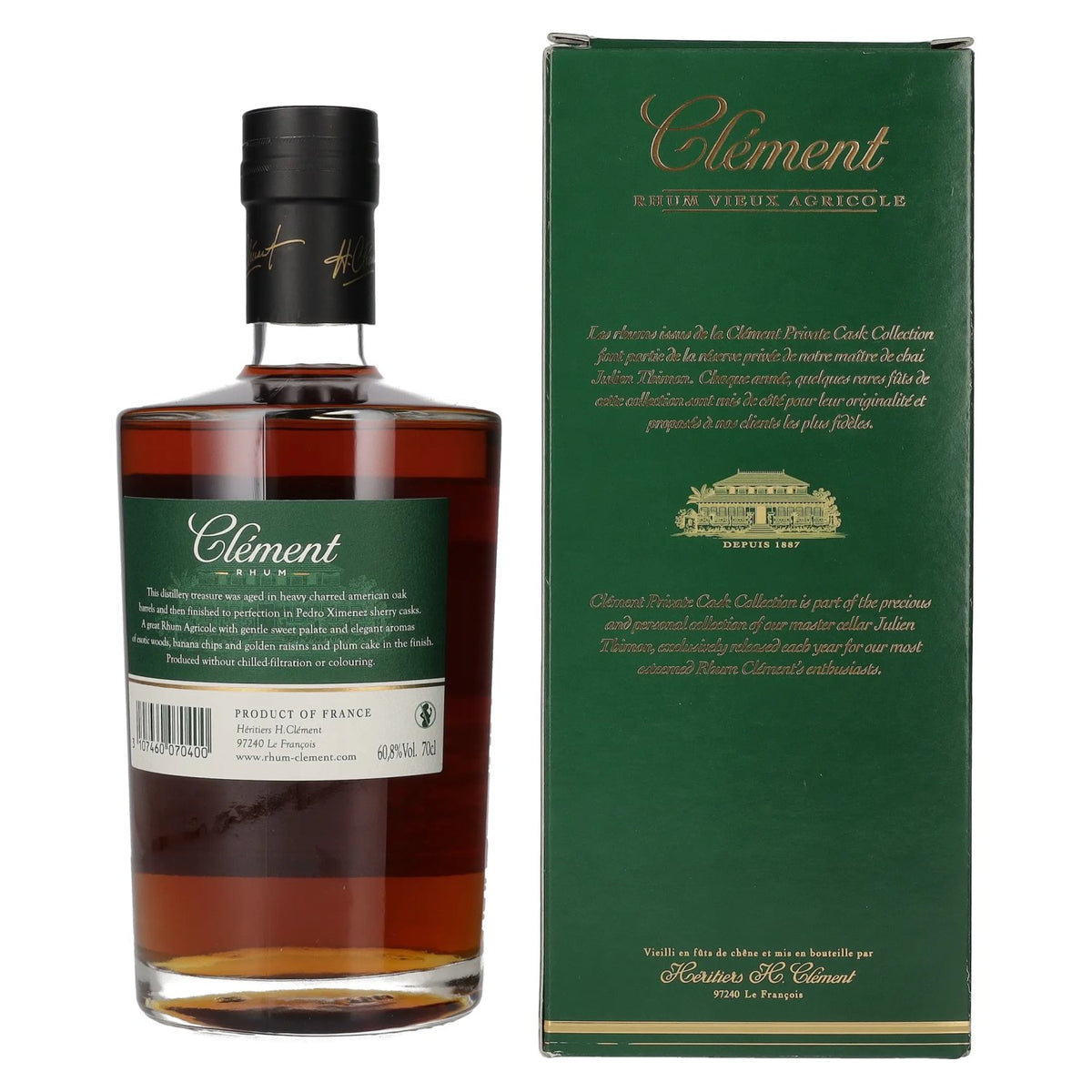 Clément Rhum Vieux Agricole PRIVATE CASK Pedro Ximénez by delicando 60,8% Vol. 0,7l in Geschenkbox