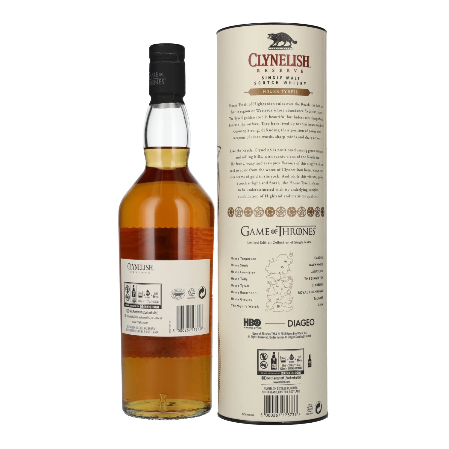 Clynelish Reserve GAME OF THRONES House Tyrell Single Malt Collection 51,2% Vol. 0,7l in geschenkverpakking