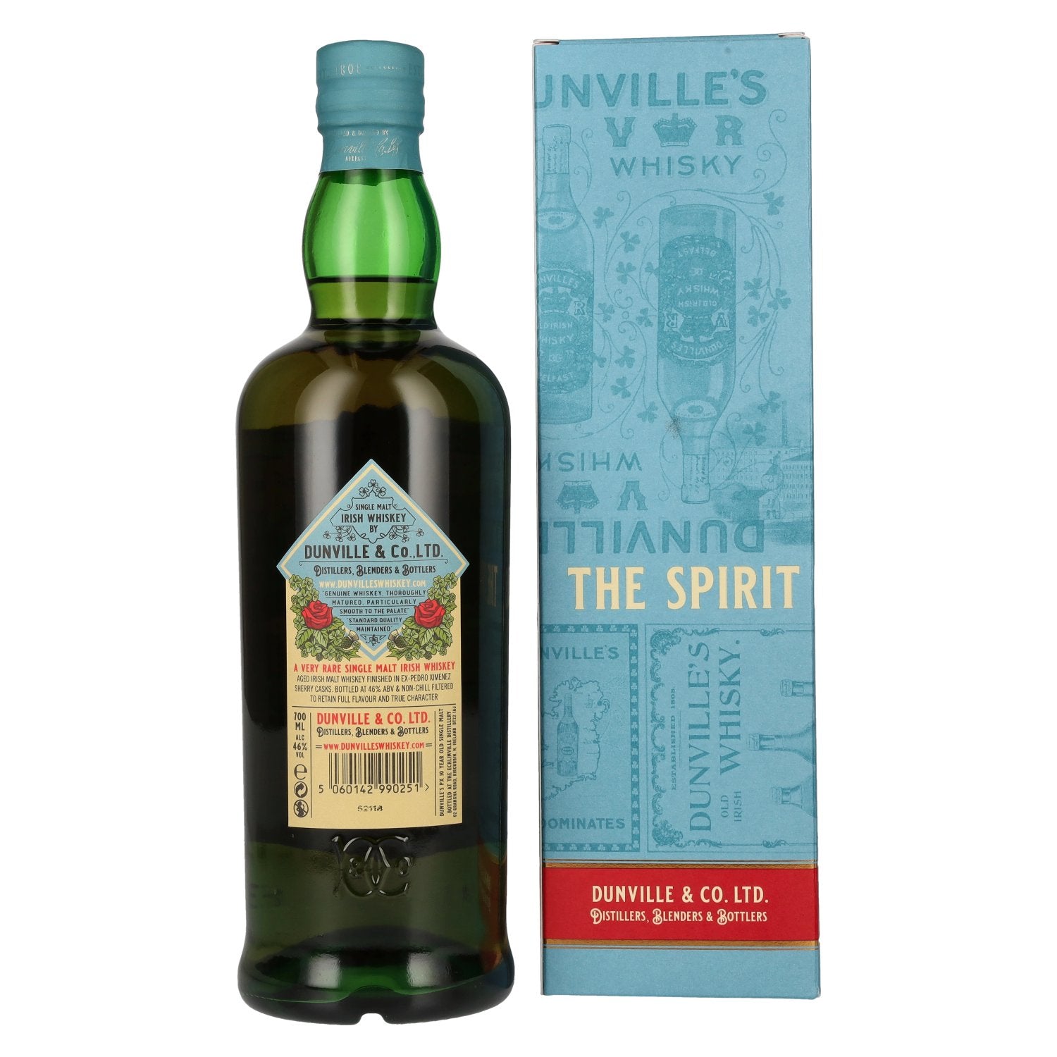 Dunville's 10 Years Old Single Malt Irish Whiskey PX Cask 46% Vol. 0,7l in gift box