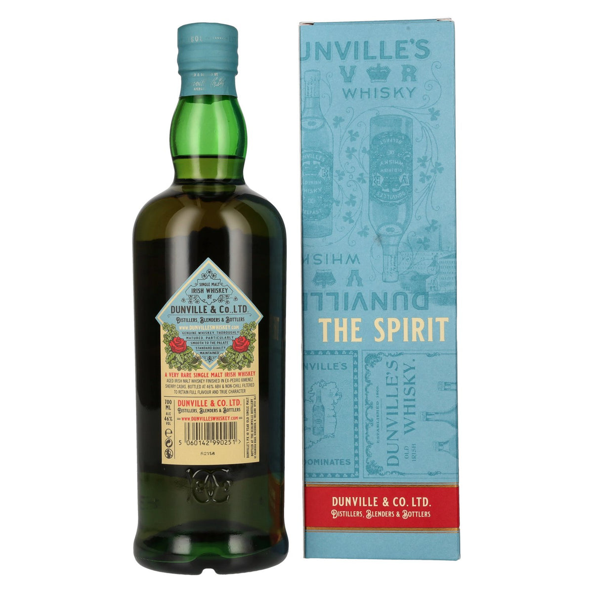 Dunville's 10 Years Old Single Malt Irish Whiskey PX Cask 46% Vol. 0,7l in geschenkverpakking