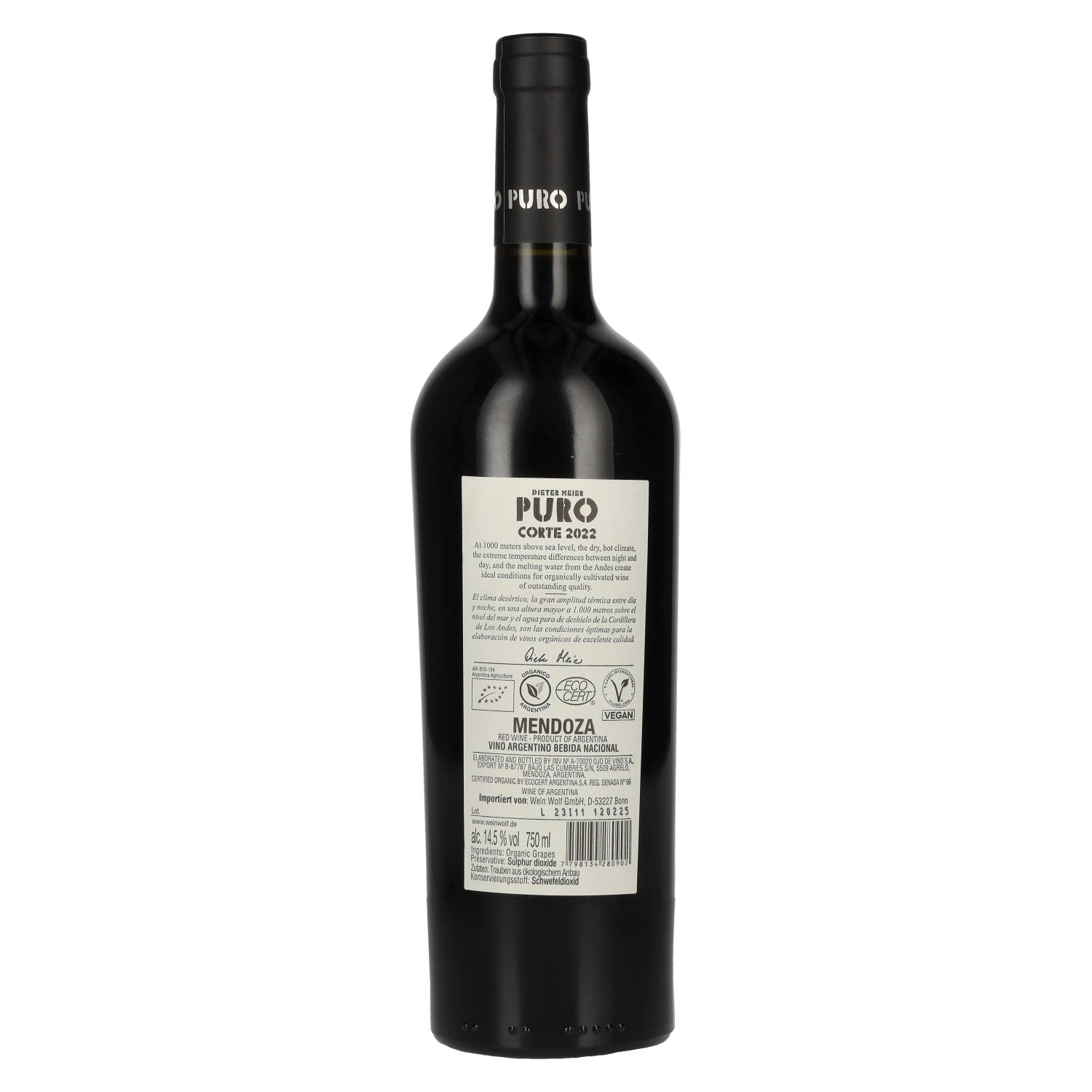 Dieter Meier Puro Corte 2022 14,5% Vol. 0,75l