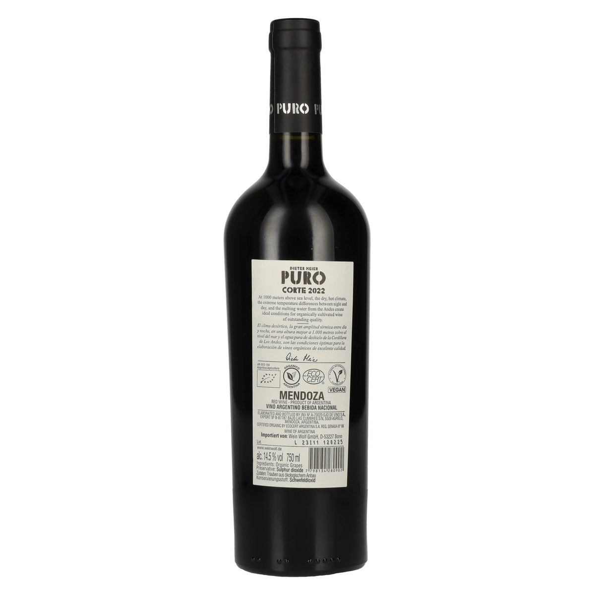 Dieter Meier Puro Corte 2022 14,5% Vol. 0,75l