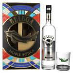 Beluga Noble Vodka EXPORT Montenegro 40% vol. 0,7l en boîte cadeau avec verre