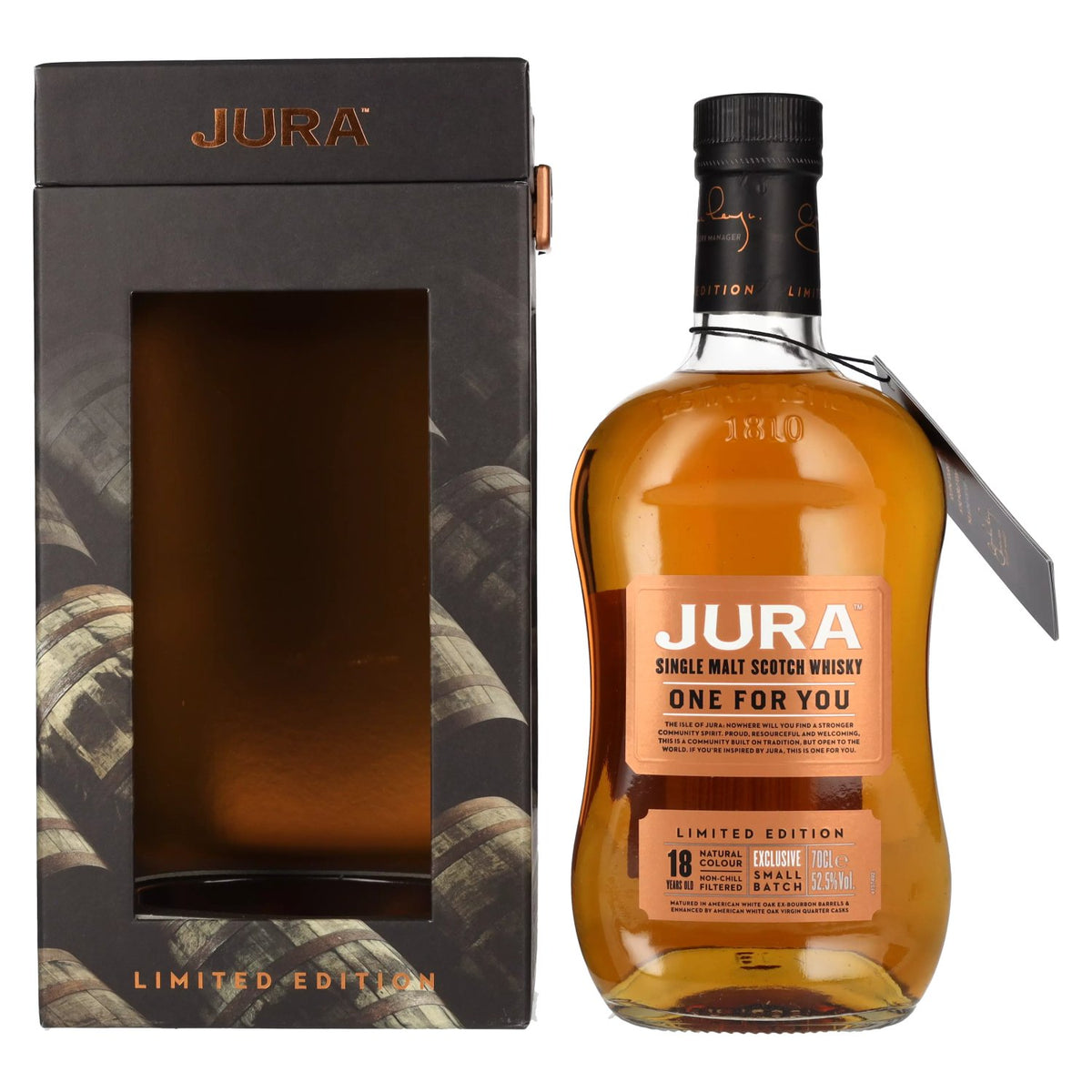 Jura ONE FOR YOU 18 Years Old Limited Edition 52,5% Vol. 0,7l in Geschenkbox