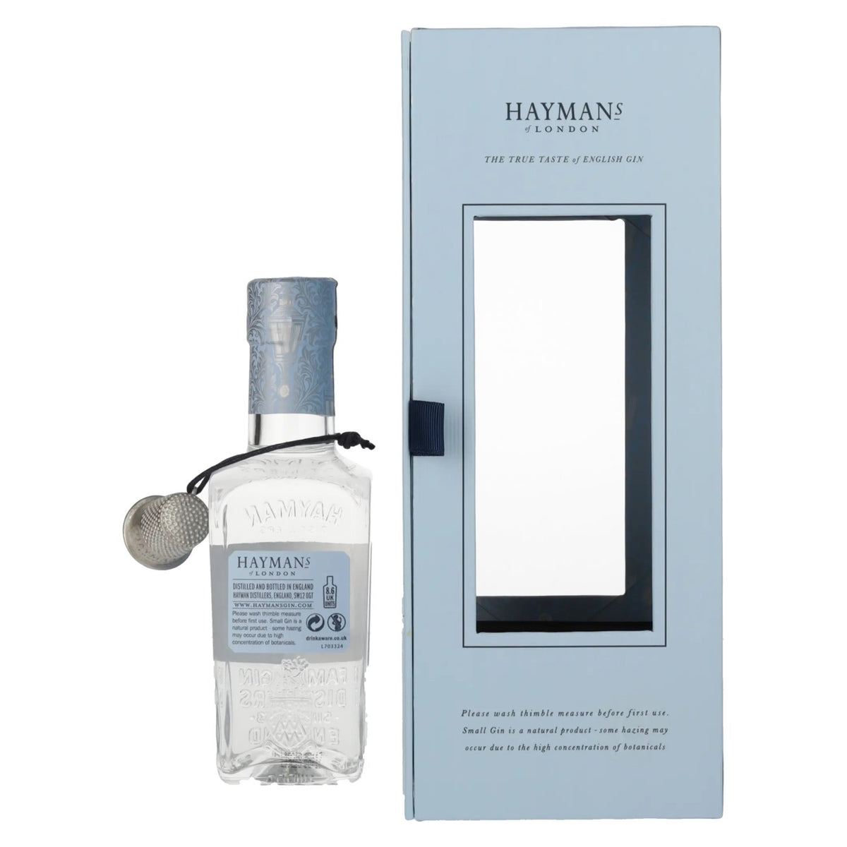 Hayman's of London SMALL GIN 43% vol. 0,2 l in geschenkverpakking met doseerbekertje van 5 ml