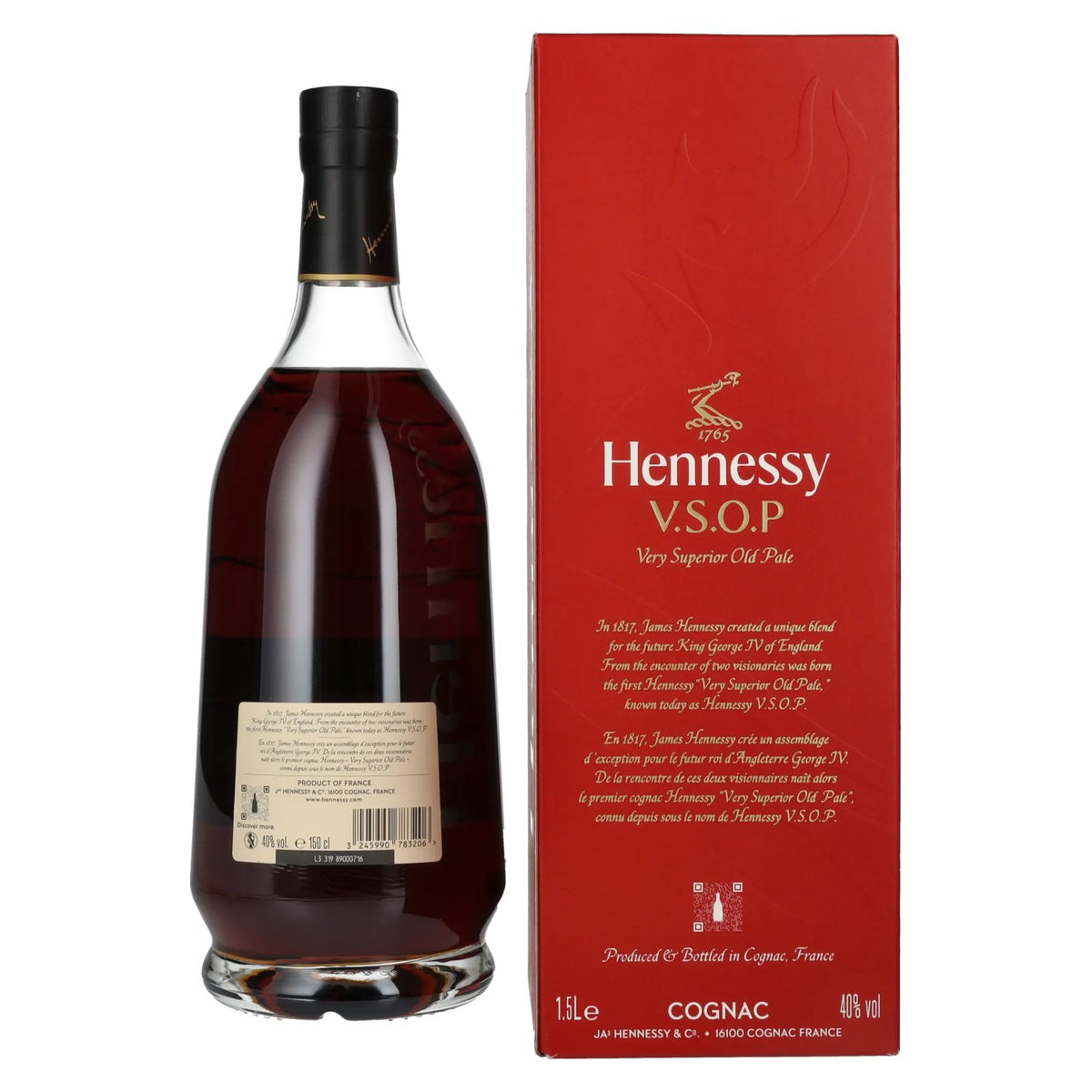Hennessy V.S.O.P. cognac 40% vol. 1,5 l in geschenkverpakking