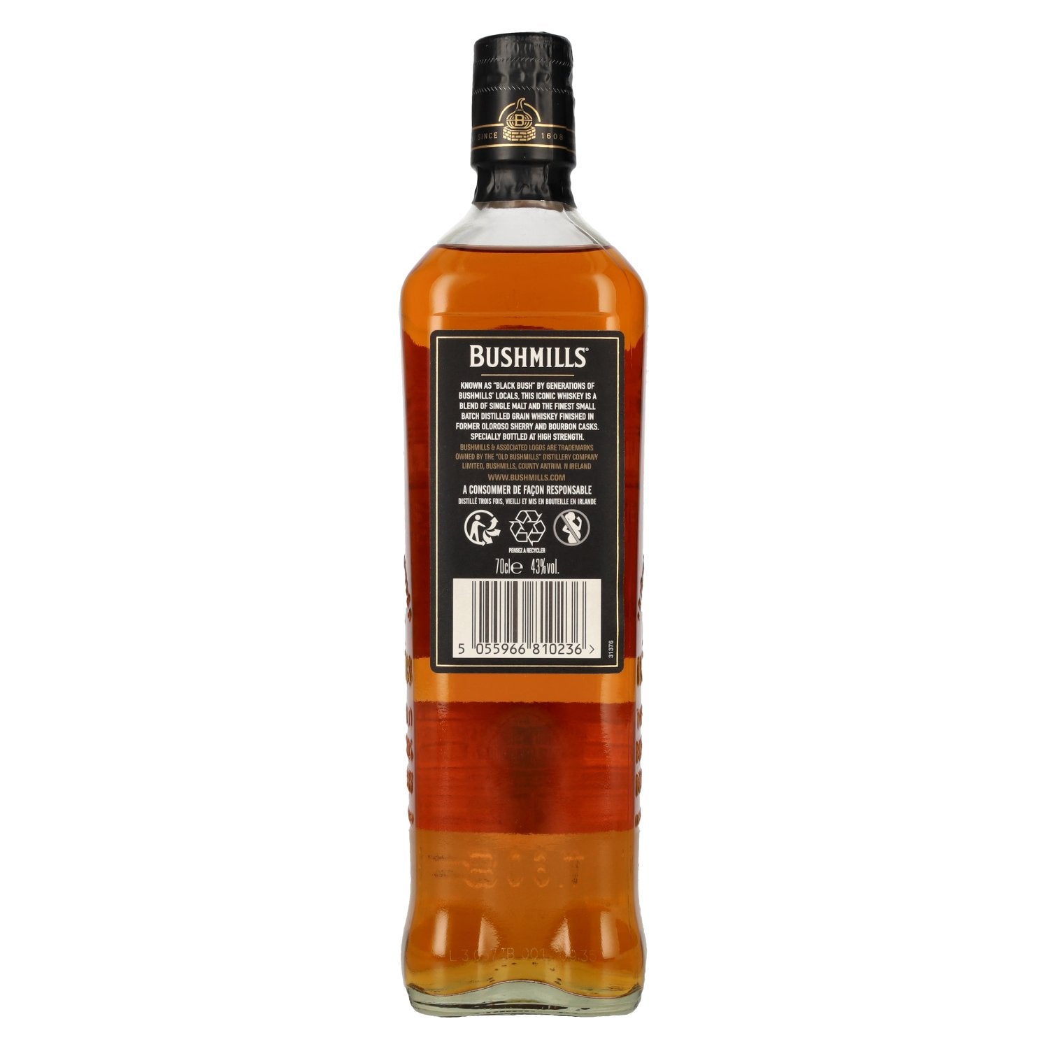Bushmills BLACK BUSH Irish Whiskey Caviste Edition 43% vol. 0,7l