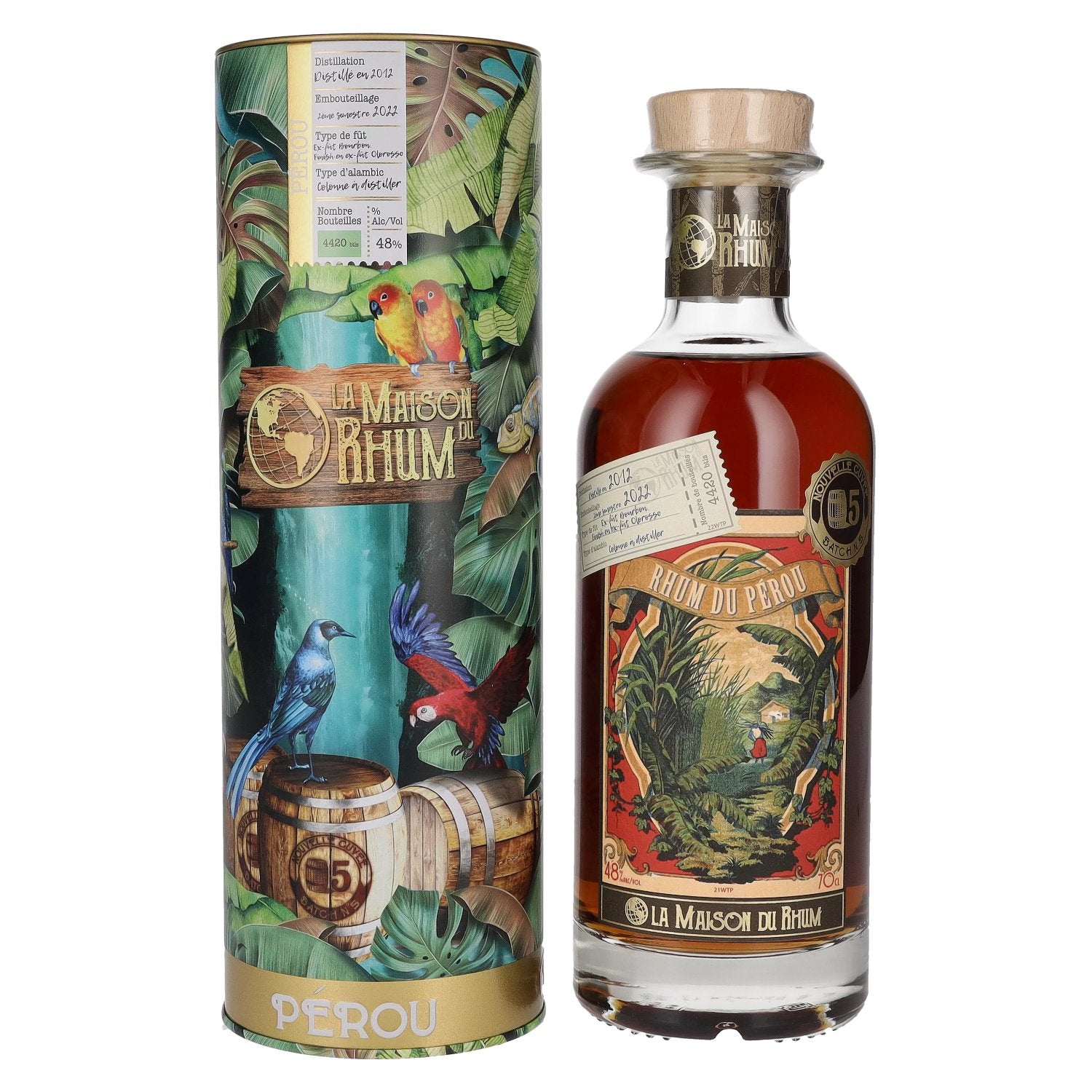 La Maison du Rhum PÉROU 2012/2022 Batch N° 5 48% Vol. 0,7l en Tinbox