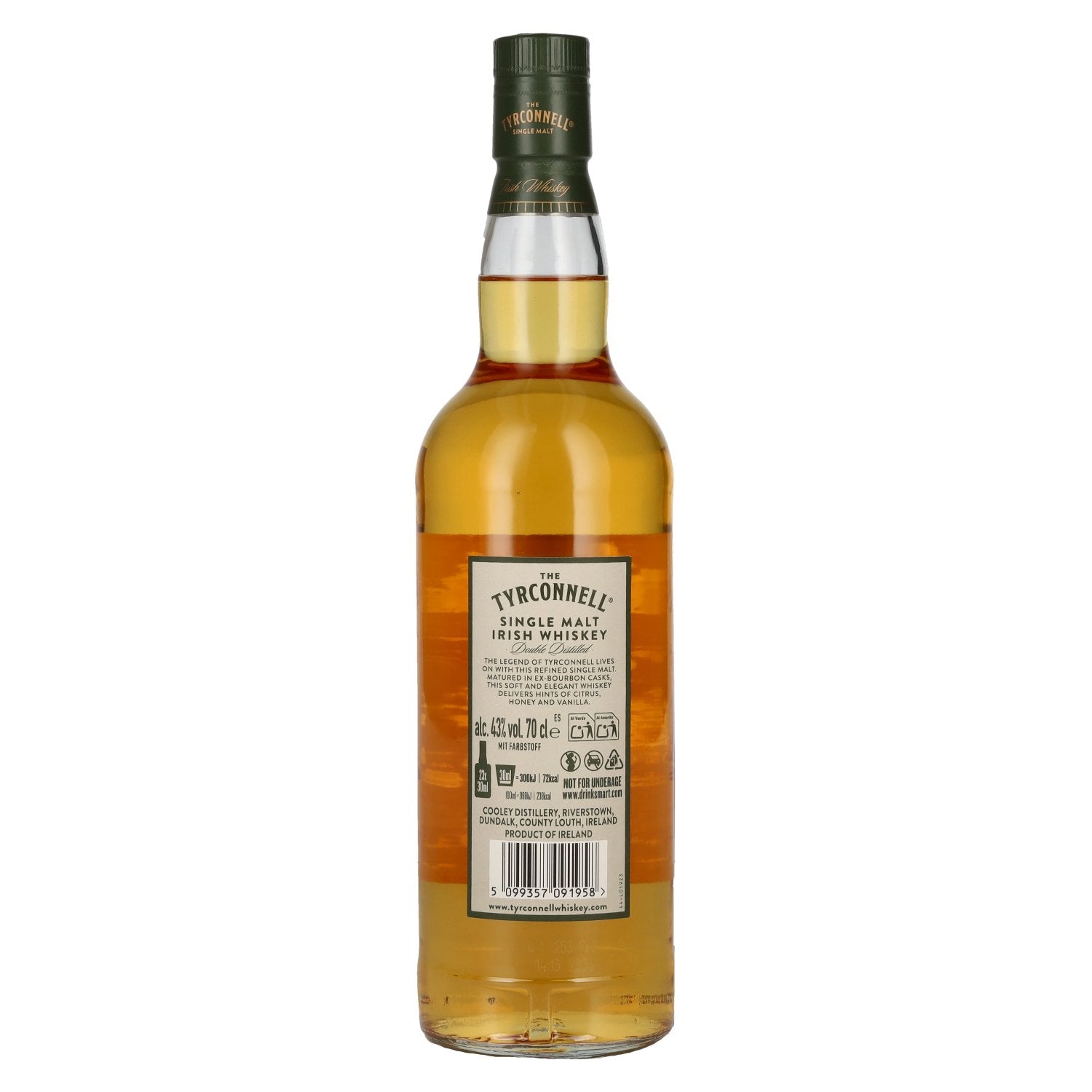 The Tyrconnell Single Malt Irish Whiskey 43% Vol. 0,7l