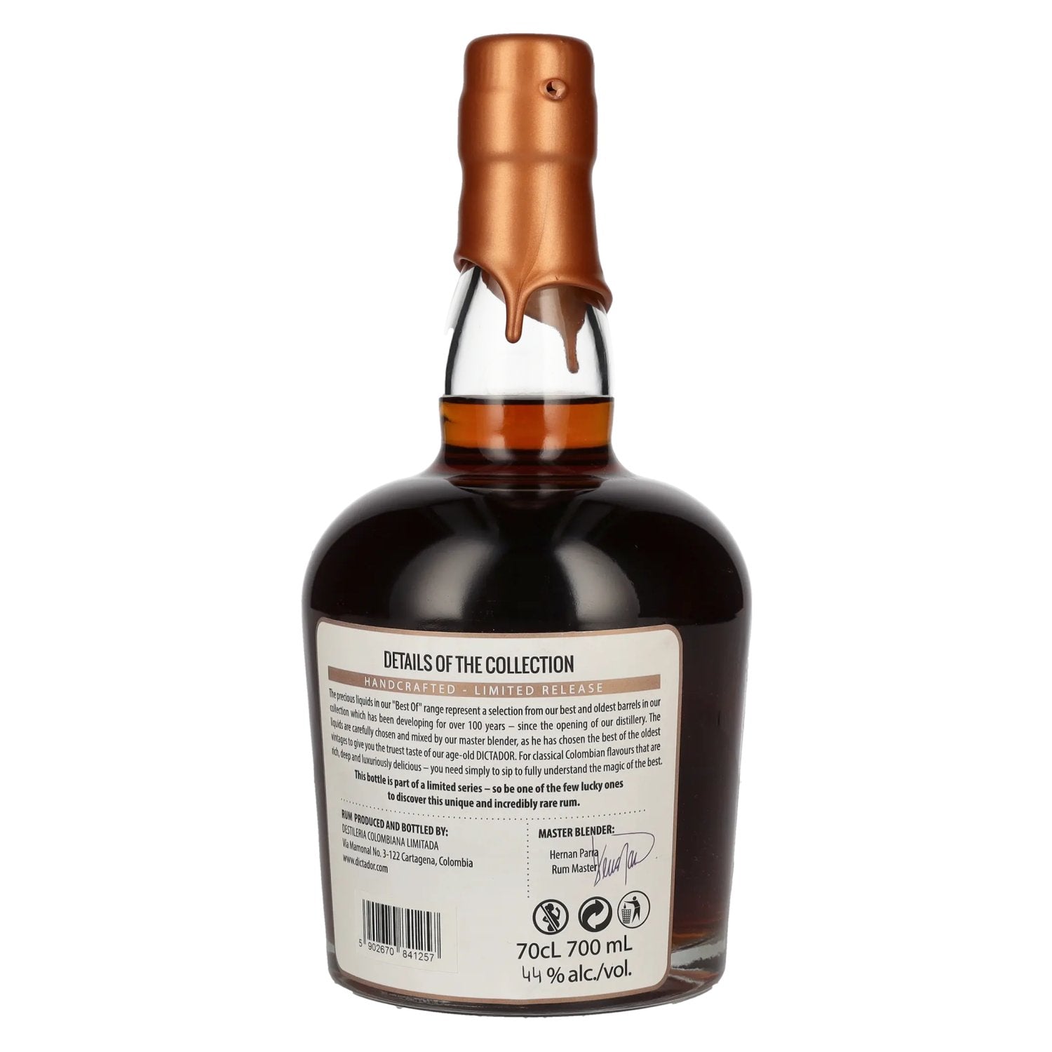 Dictador BEST OF 1972 EXTREMO Colombian Rum Limited Release 44% Vol. 0,7l