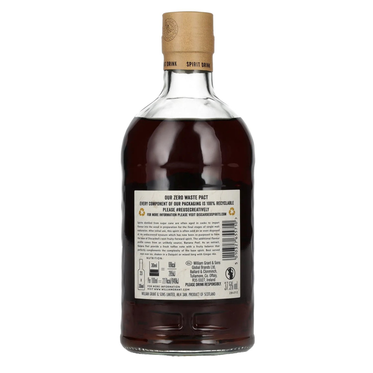 Discarded BANANA PEEL Spirit Drink 37.5% ABV 0.7l