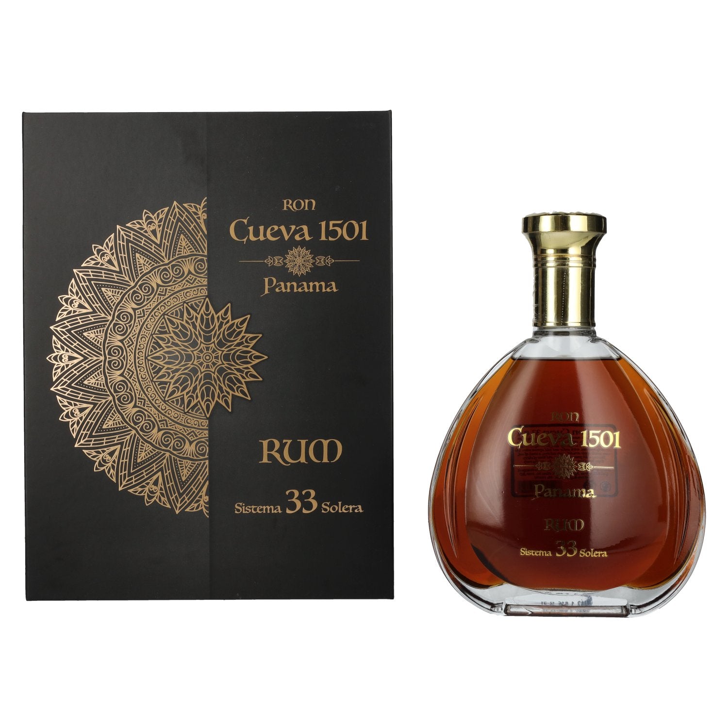 Ron Cueva 1501 Sistema 33 Solera Panama Rum 40% Vol. 0,7l in geschenkverpakking