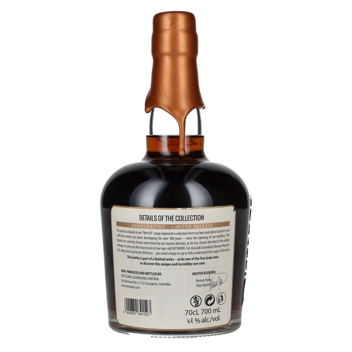 Dictador BEST OF 1977 APASIONADO Colombian Rum 40YO/070617-111/EX-P321 41% Vol. 0,7l