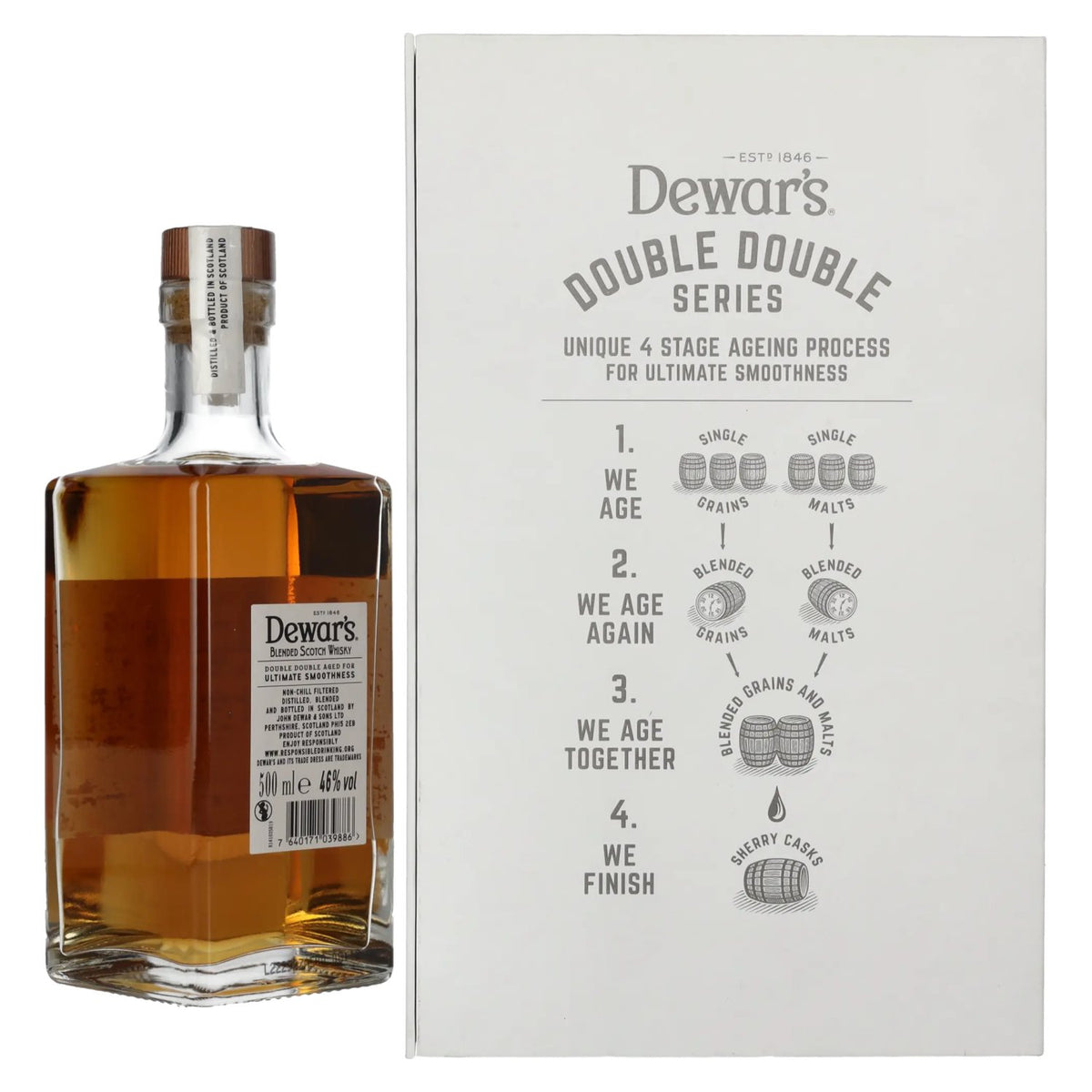 Dewar's 26-Year-Old Double Double Aged Blended Scotch Whisky, 46% vol., 0.5 l, in a gift box