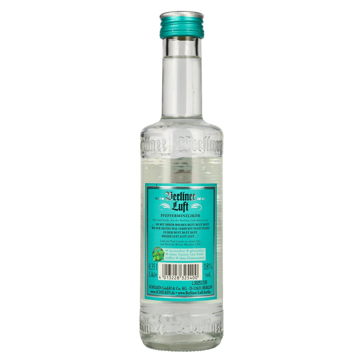 Berliner Luft DER FRISCHE Liqueur de menthe poivrée 18 % vol. 0,35 l