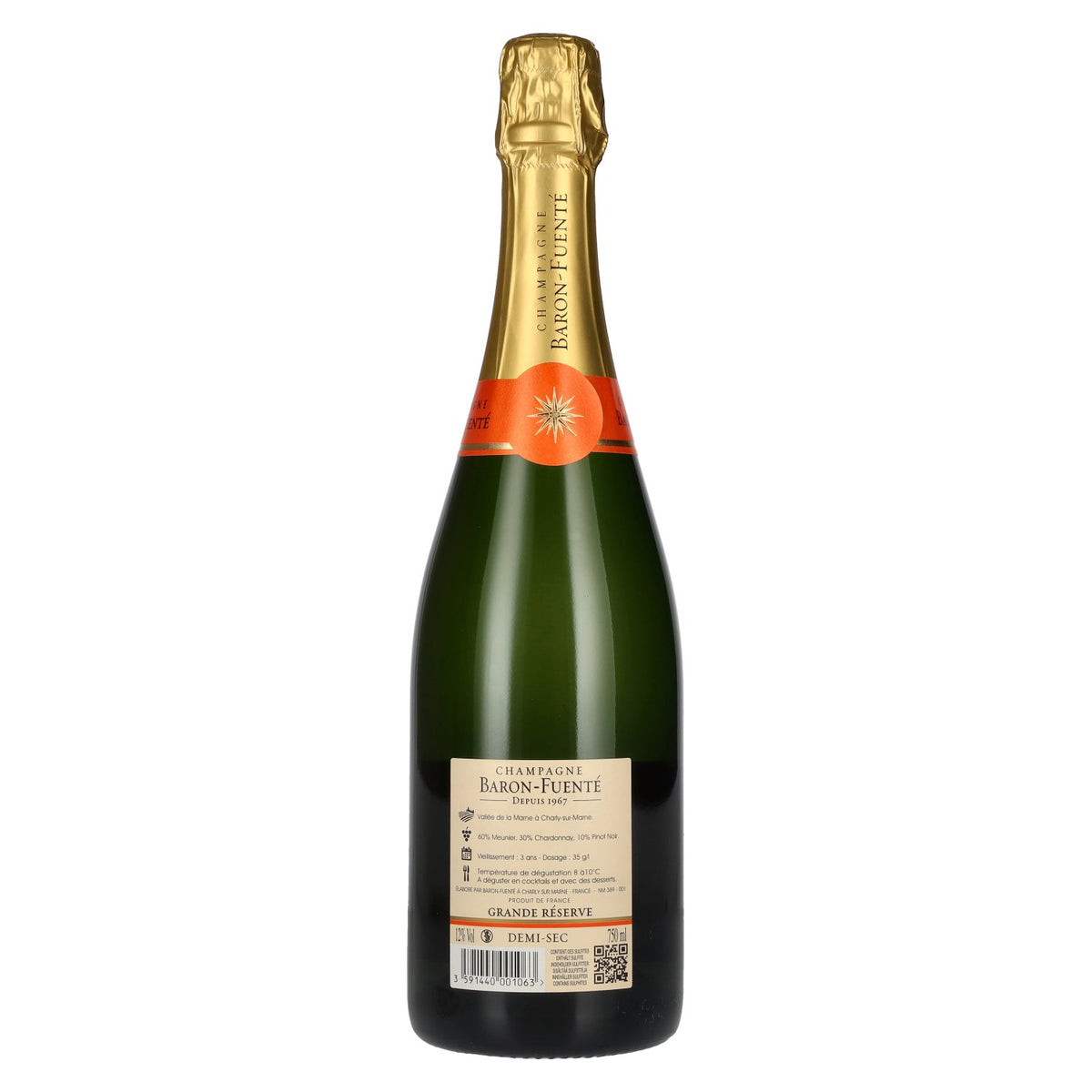 Champagne Baron-Fuenté GRANDE RÉSERVE Champagne Demi-Sec 12 % vol. 0,75 l